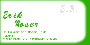 erik moser business card